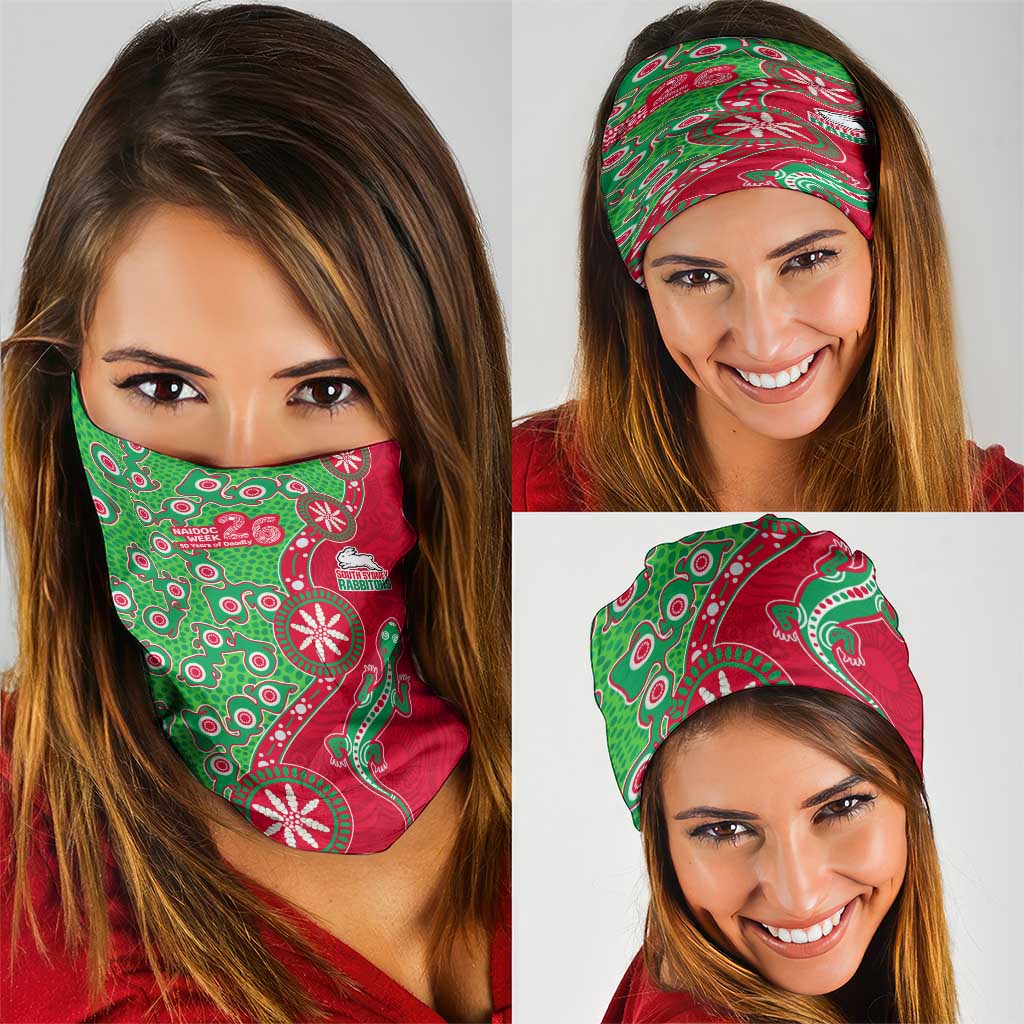 South Sydney Rabbitohs NAIDOC Week 2026 Neck Gaiter Aboriginal Lizard Dot Painting - 50 Years of Deadly
