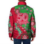 South Sydney Rabbitohs NAIDOC Week 2026 Padded Jacket Aboriginal Lizard Dot Painting - 50 Years of Deadly