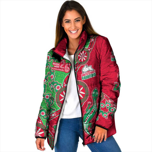 South Sydney Rabbitohs NAIDOC Week 2026 Padded Jacket Aboriginal Lizard Dot Painting - 50 Years of Deadly