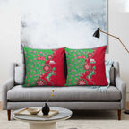 South Sydney Rabbitohs NAIDOC Week 2026 Pillow Cover Aboriginal Lizard Dot Painting - 50 Years of Deadly