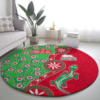 South Sydney Rabbitohs NAIDOC Week 2026 Round Carpet Aboriginal Lizard Dot Painting - 50 Years of Deadly