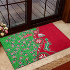 South Sydney Rabbitohs NAIDOC Week 2026 Rubber Doormat Aboriginal Lizard Dot Painting - 50 Years of Deadly