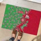 South Sydney Rabbitohs NAIDOC Week 2026 Rubber Doormat Aboriginal Lizard Dot Painting - 50 Years of Deadly