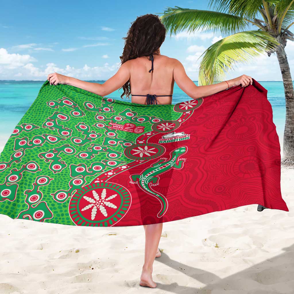 South Sydney Rabbitohs NAIDOC Week 2026 Sarong Aboriginal Lizard Dot Painting - 50 Years of Deadly
