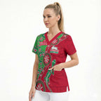 South Sydney Rabbitohs NAIDOC Week 2026 Scrub Top Aboriginal Lizard Dot Painting - 50 Years of Deadly