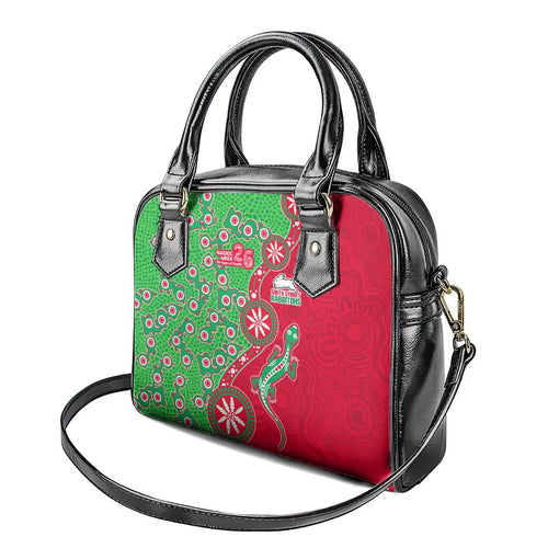 South Sydney Rabbitohs NAIDOC Week 2026 Shoulder Handbag Aboriginal Lizard Dot Painting - 50 Years of Deadly