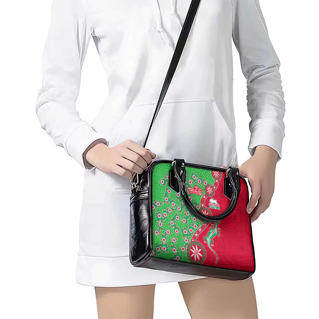 South Sydney Rabbitohs NAIDOC Week 2026 Shoulder Handbag Aboriginal Lizard Dot Painting - 50 Years of Deadly