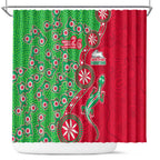 South Sydney Rabbitohs NAIDOC Week 2026 Shower Curtain Aboriginal Lizard Dot Painting - 50 Years of Deadly