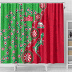 South Sydney Rabbitohs NAIDOC Week 2026 Shower Curtain Aboriginal Lizard Dot Painting - 50 Years of Deadly