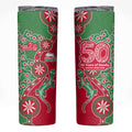 South Sydney Rabbitohs NAIDOC Week 2026 Skinny Tumbler Aboriginal Lizard Dot Painting - 50 Years of Deadly