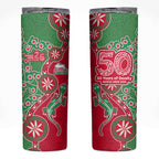 South Sydney Rabbitohs NAIDOC Week 2026 Skinny Tumbler Aboriginal Lizard Dot Painting - 50 Years of Deadly