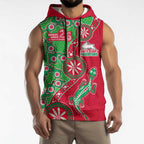 South Sydney Rabbitohs NAIDOC Week 2026 Sleeveless Hoodie Aboriginal Lizard Dot Painting - 50 Years of Deadly