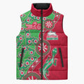 South Sydney Rabbitohs NAIDOC Week 2026 Sleeveless Puffer Jacket Aboriginal Lizard Dot Painting - 50 Years of Deadly
