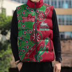 South Sydney Rabbitohs NAIDOC Week 2026 Sleeveless Puffer Jacket Aboriginal Lizard Dot Painting - 50 Years of Deadly