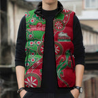 South Sydney Rabbitohs NAIDOC Week 2026 Sleeveless Puffer Jacket Aboriginal Lizard Dot Painting - 50 Years of Deadly