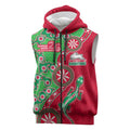 South Sydney Rabbitohs NAIDOC Week 2026 Sleeveless Zip Hoodie Aboriginal Lizard Dot Painting - 50 Years of Deadly
