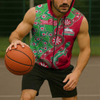 South Sydney Rabbitohs NAIDOC Week 2026 Sleeveless Zip Hoodie Aboriginal Lizard Dot Painting - 50 Years of Deadly