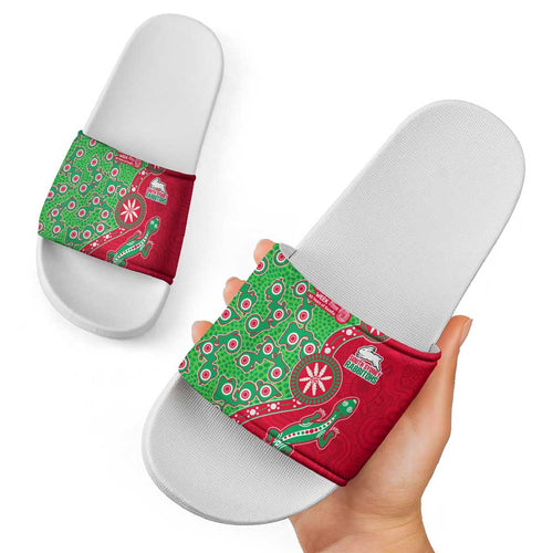 South Sydney Rabbitohs NAIDOC Week 2026 Slide Sandals Aboriginal Lizard Dot Painting - 50 Years of Deadly
