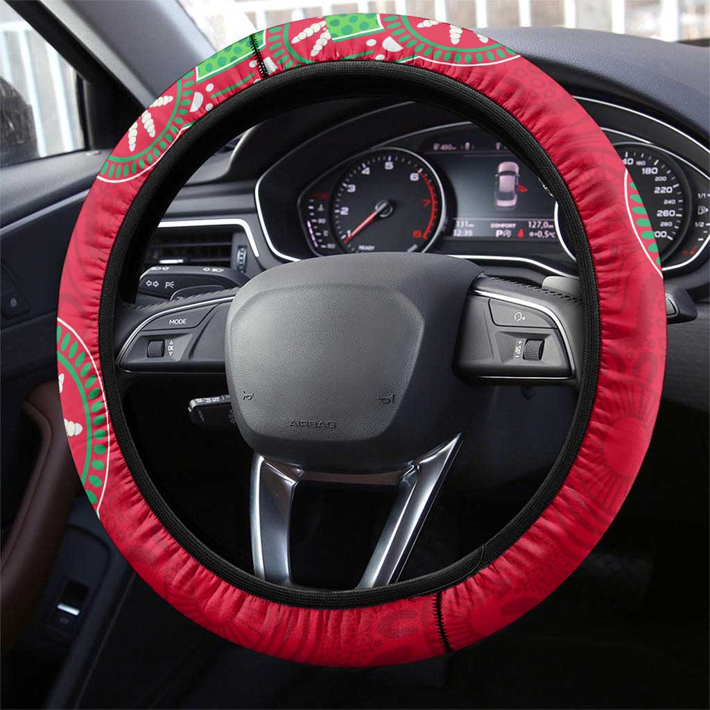 South Sydney Rabbitohs NAIDOC Week 2026 Steering Wheel Cover Aboriginal Lizard Dot Painting - 50 Years of Deadly