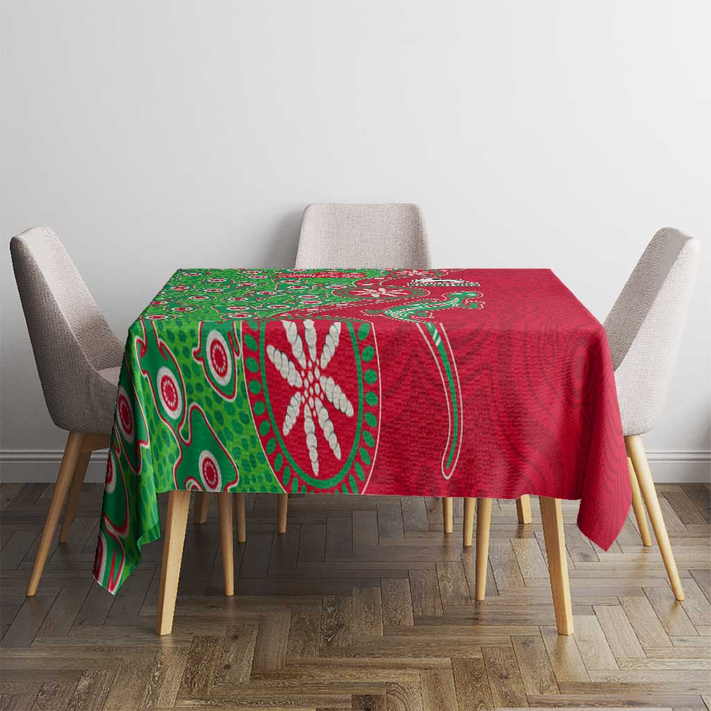 South Sydney Rabbitohs NAIDOC Week 2026 Tablecloth Aboriginal Lizard Dot Painting - 50 Years of Deadly