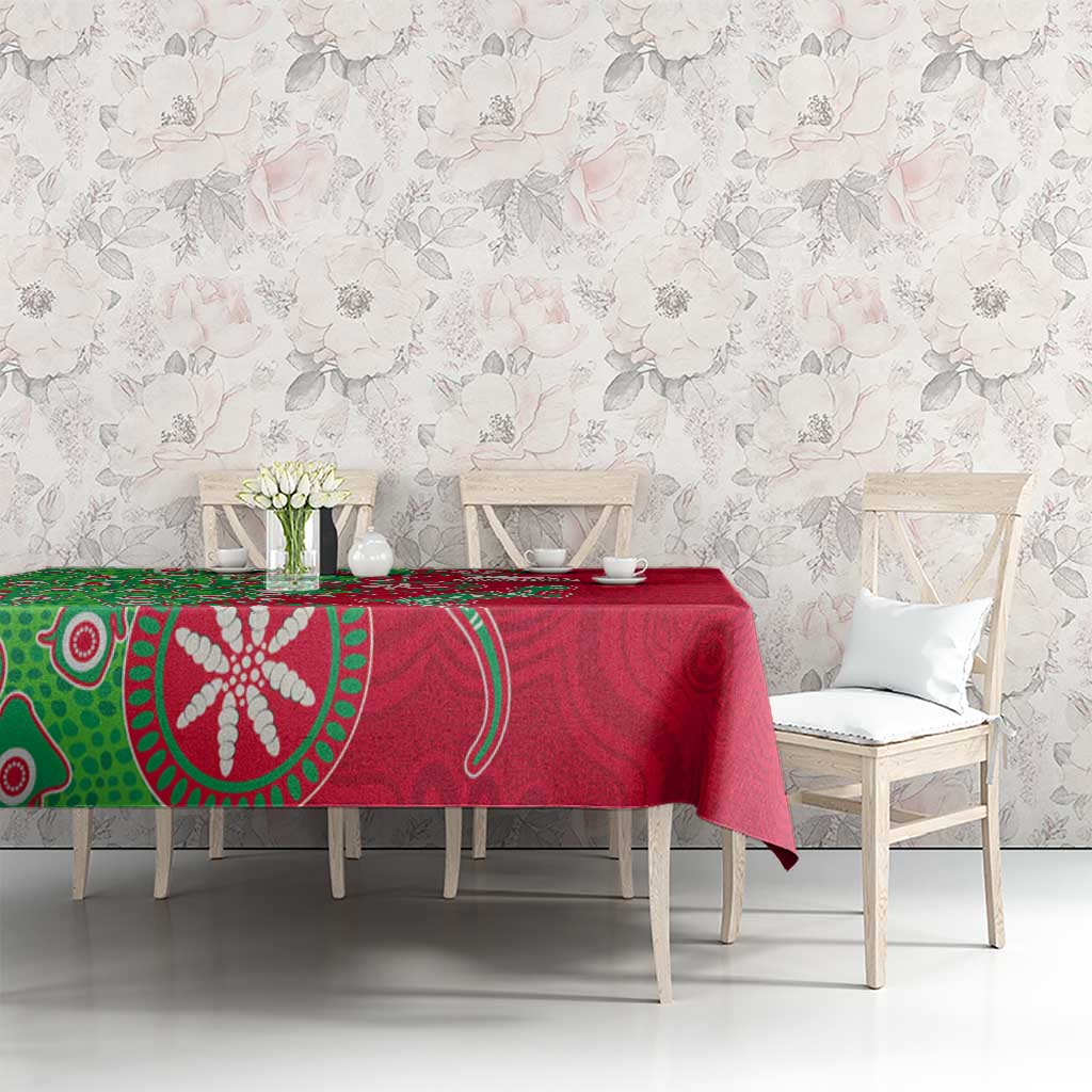 South Sydney Rabbitohs NAIDOC Week 2026 Tablecloth Aboriginal Lizard Dot Painting - 50 Years of Deadly