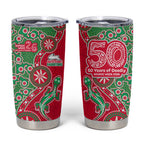 South Sydney Rabbitohs NAIDOC Week 2026 Tumbler Cup Aboriginal Lizard Dot Painting - 50 Years of Deadly