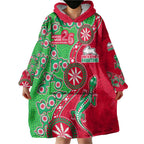 South Sydney Rabbitohs NAIDOC Week 2026 Wearable Blanket Hoodie Aboriginal Lizard Dot Painting - 50 Years of Deadly