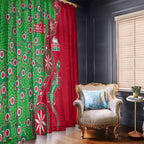 South Sydney Rabbitohs NAIDOC Week 2026 Window Curtain Aboriginal Lizard Dot Painting - 50 Years of Deadly