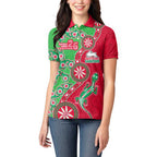 South Sydney Rabbitohs NAIDOC Week 2026 Women Polo Shirt Aboriginal Lizard Dot Painting - 50 Years of Deadly