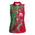 South Sydney Rabbitohs NAIDOC Week 2026 Women Sleeveless Polo Shirt Aboriginal Lizard Dot Painting - 50 Years of Deadly