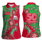 South Sydney Rabbitohs NAIDOC Week 2026 Women Sleeveless Polo Shirt Aboriginal Lizard Dot Painting - 50 Years of Deadly