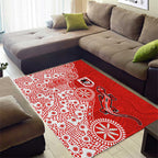 St George Illawarra Dragons NAIDOC Week 2026 Area Rug Aboriginal Lizard Dot Painting - 50 Years of Deadly