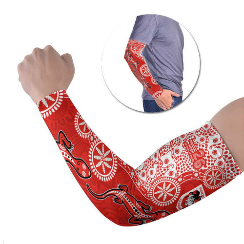 St George Illawarra Dragons NAIDOC Week 2026 Arm Sleeves Aboriginal Lizard Dot Painting - 50 Years of Deadly