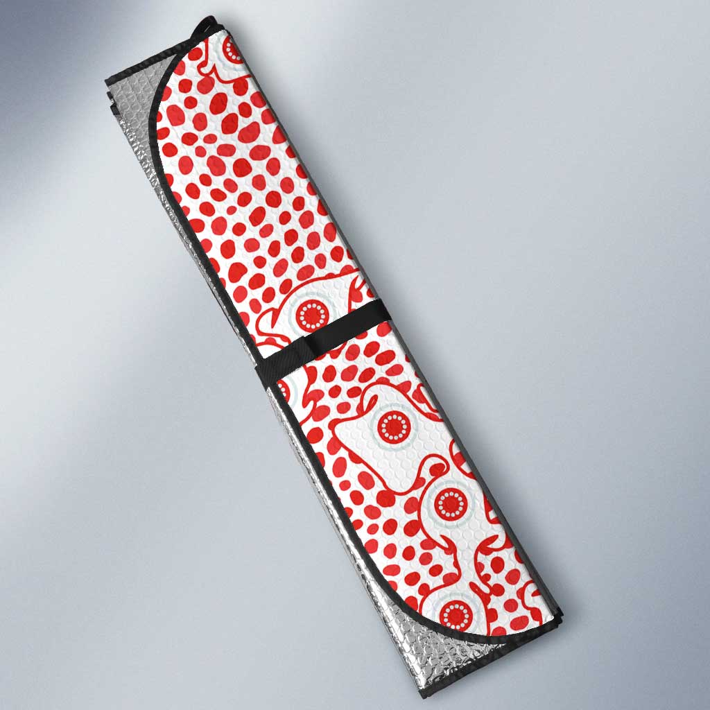 St George Illawarra Dragons NAIDOC Week 2026 Auto Sun Shade Aboriginal Lizard Dot Painting - 50 Years of Deadly
