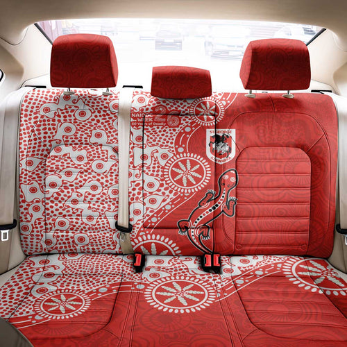 St George Illawarra Dragons NAIDOC Week 2026 Back Car Seat Cover Aboriginal Lizard Dot Painting - 50 Years of Deadly