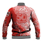 St George Illawarra Dragons NAIDOC Week 2026 Baseball Jacket Aboriginal Lizard Dot Painting - 50 Years of Deadly