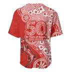 St George Illawarra Dragons NAIDOC Week 2026 Baseball Jersey Aboriginal Lizard Dot Painting - 50 Years of Deadly