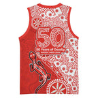 St George Illawarra Dragons NAIDOC Week 2026 Basketball Jersey Aboriginal Lizard Dot Painting - 50 Years of Deadly