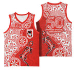 St George Illawarra Dragons NAIDOC Week 2026 Basketball Jersey Aboriginal Lizard Dot Painting - 50 Years of Deadly