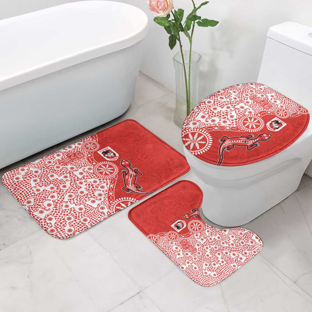 St George Illawarra Dragons NAIDOC Week 2026 Bathroom Set Aboriginal Lizard Dot Painting - 50 Years of Deadly