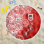 St George Illawarra Dragons NAIDOC Week 2026 Beach Blanket Aboriginal Lizard Dot Painting - 50 Years of Deadly