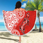 St George Illawarra Dragons NAIDOC Week 2026 Beach Blanket Aboriginal Lizard Dot Painting - 50 Years of Deadly