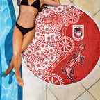 St George Illawarra Dragons NAIDOC Week 2026 Beach Blanket Aboriginal Lizard Dot Painting - 50 Years of Deadly