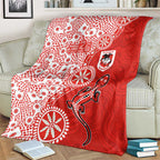 St George Illawarra Dragons NAIDOC Week 2026 Blanket Aboriginal Lizard Dot Painting - 50 Years of Deadly