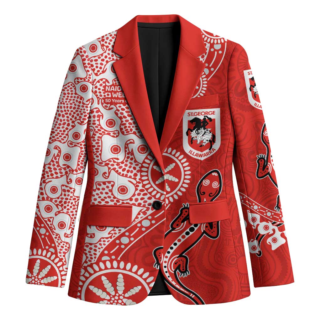 St George Illawarra Dragons NAIDOC Week 2026 Blazer Aboriginal Lizard Dot Painting - 50 Years of Deadly
