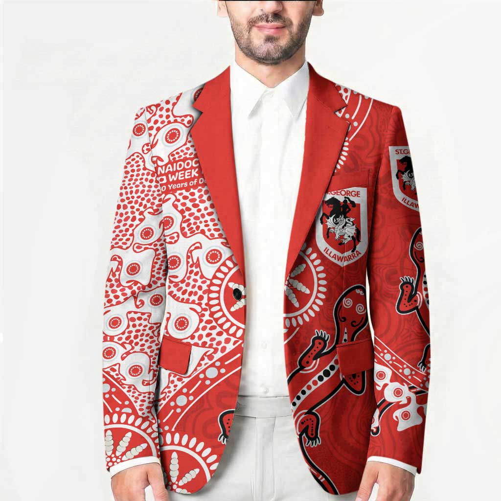 St George Illawarra Dragons NAIDOC Week 2026 Blazer Aboriginal Lizard Dot Painting - 50 Years of Deadly