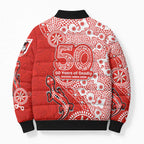 St George Illawarra Dragons NAIDOC Week 2026 Bomber Puffer Jacket Aboriginal Lizard Dot Painting - 50 Years of Deadly