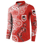 St George Illawarra Dragons NAIDOC Week 2026 Button Sweatshirt Aboriginal Lizard Dot Painting - 50 Years of Deadly