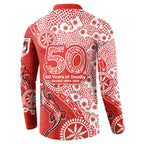 St George Illawarra Dragons NAIDOC Week 2026 Button Sweatshirt Aboriginal Lizard Dot Painting - 50 Years of Deadly