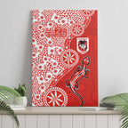 St George Illawarra Dragons NAIDOC Week 2026 Canvas Wall Art Aboriginal Lizard Dot Painting - 50 Years of Deadly